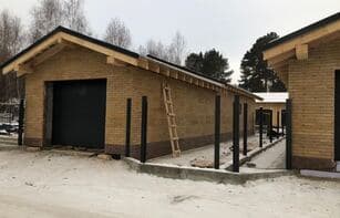 Фасадная термопанель с бетонным рельефным кирпичом